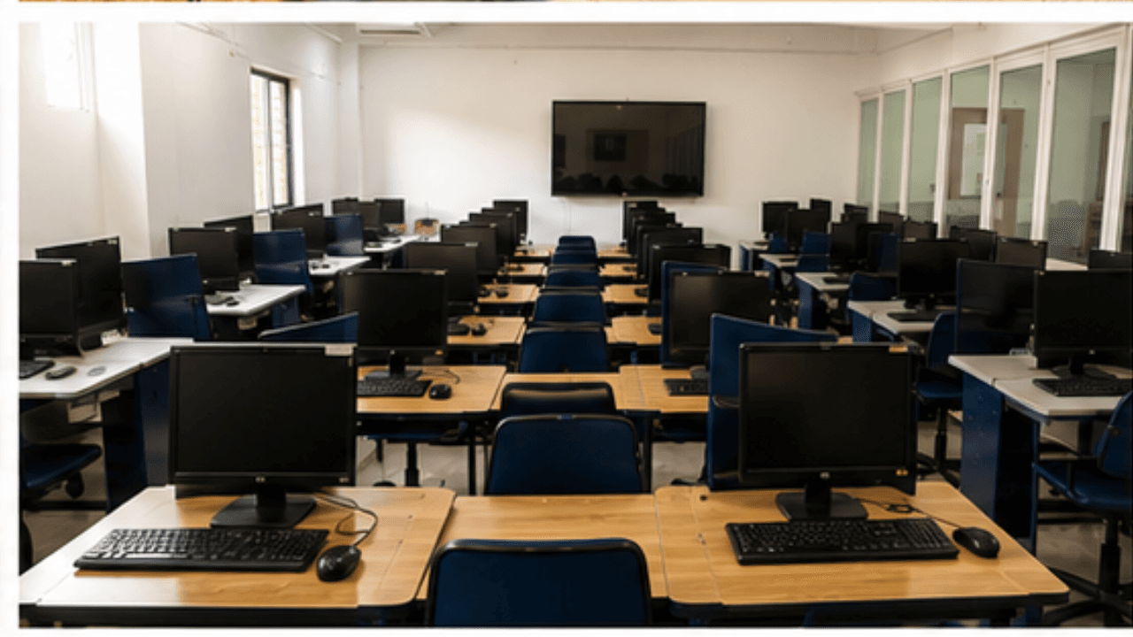 Students working in Vedvik computer lab